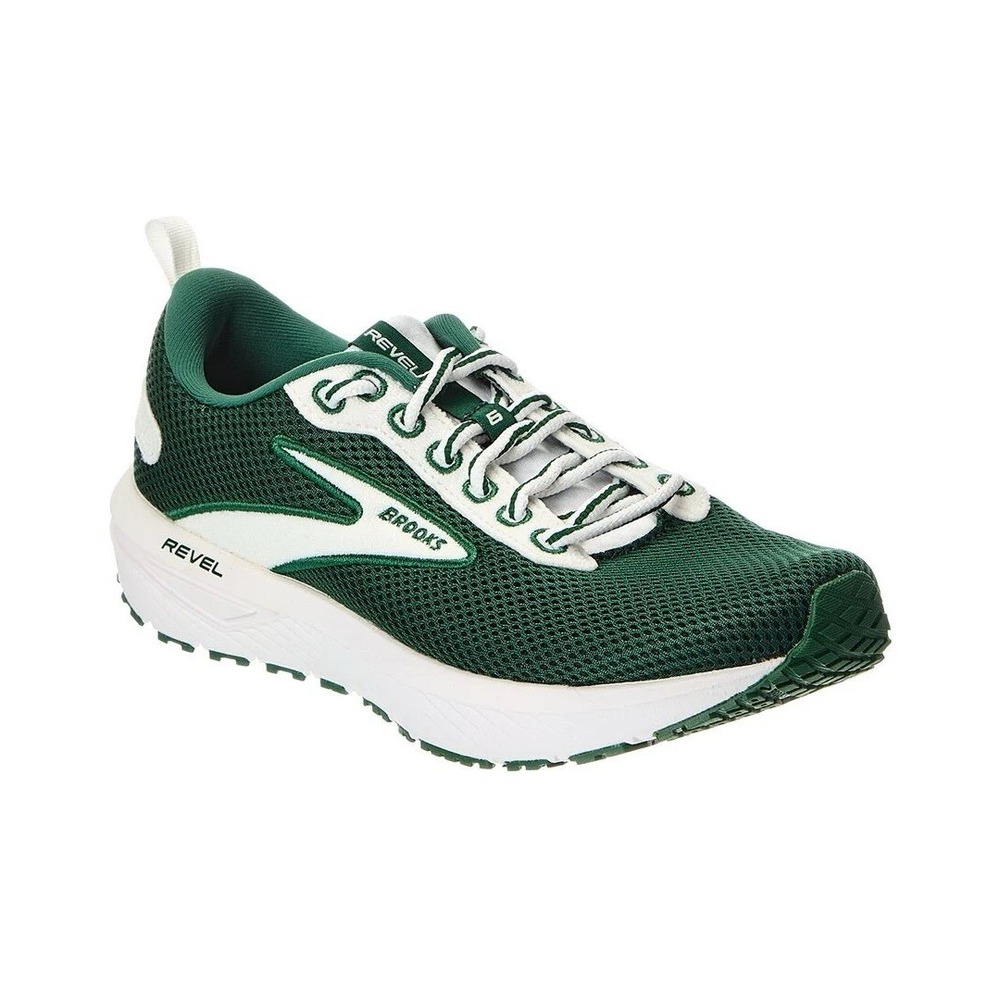 Brooks Revel 6 1103981D319 Green White Running Shoes Men's Size 10 D New